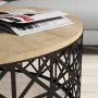 HANAH HOME Sto za kafu Selin Metal Ferforje Hrast - slika 3