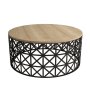 HANAH HOME Sto za kafu Selin Metal Ferforje Hrast - slika 4