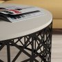 HANAH HOME Sto za kafu Selin Metal Ferforje Cream - slika 3