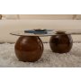 HANAH HOME Sto za kafu Sphere Walnut Bronze - slika 5