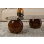 HANAH HOME Sto za kafu Sphere Walnut Grey - slika 4