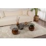 HANAH HOME Sto za kafu Sphere Walnut Grey - slika 1