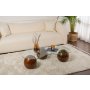 HANAH HOME Sto za kafu Sphere Walnut Transparent - slika 1
