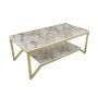 HANAH HOME Sto za kafu Flora Gold White - slika 3