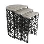 HANAH HOME Set 3 stočića Stil White Marble - slika 4