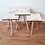 HANAH HOME Set 3 stočića 3Shp1 White - slika 1