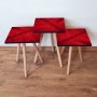 HANAH HOME Set 3 stočića 3Shp104 Red - slika 1