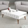 HANAH HOME Sto za kafu Lyon 34 White Walnut - slika 1