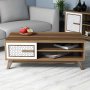 HANAH HOME Sto za kafu Ayla Walnut White - slika 1