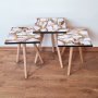 HANAH HOME Set 3 stočića 3Shp106 White - slika 1