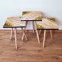 HANAH HOME Set 3 stočića 3Shp113 Salmon - slika 1
