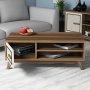 HANAH HOME Sto za kafu Ayla Walnut Cream - slika 2