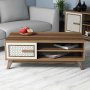 HANAH HOME Sto za kafu Ayla Walnut Cream - slika 1