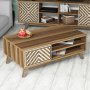 HANAH HOME Sto za kafu Inci Walnut Cream - slika 3