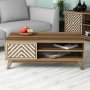 HANAH HOME Sto za kafu Inci Walnut Cream - slika 1