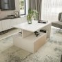 HANAH HOME Sto za kafu Mana Beige White - slika 2