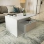 HANAH HOME Sto za kafu Mana Beige White - slika 3