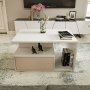 HANAH HOME Sto za kafu Mana Beige White - slika 1