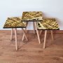 HANAH HOME Set 3 stočića 3Shp142 Gold - slika 1