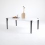 HANAH HOME Sto za kafu Fonissa White Black - slika 1