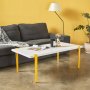 HANAH HOME Sto za kafu Fonissa White Yellow - slika 1