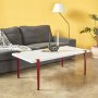 HANAH HOME Sto za kafu Fonissa White Burgundy - slika 1