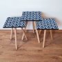 HANAH HOME Set 3 stočića 3Shp157 Navy Blue - slika 1