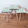 HANAH HOME Set 3 stočića 3Shp167 Green - slika 1