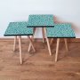 HANAH HOME Set 3 stočića 3Shp171 Blue - slika 1