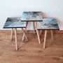 HANAH HOME Set 3 stočića 3Shp178 Blue - slika 1