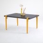 HANAH HOME Sto za kafu Neda Anthracite Yellow - slika 2