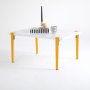 HANAH HOME Sto za kafu Neda White Yellow - slika 2