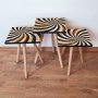 HANAH HOME Set 3 stočića 3Shp19 Navy Blue - slika 1