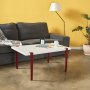 HANAH HOME Sto za kafu Neda White Burgundy - slika 1