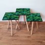 HANAH HOME Set 3 stočića 3Shp202 Green - slika 1