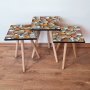 HANAH HOME Set 3 stočića 3Shp21 Orange - slika 1