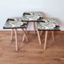 HANAH HOME Set 3 stočića 3Shp213 White - slika 1