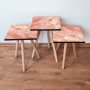 HANAH HOME Set 3 stočića 3Shp218 Salmon - slika 1
