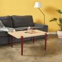 HANAH HOME Sto za kafu Neda Wooden Burgundy - slika 1