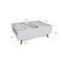 HANAH HOME Sto za kafu Frida White - slika 4