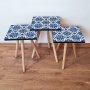 HANAH HOME Set 3 stočića 3Shp23 Navy Blue - slika 1