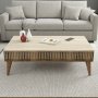 HANAH HOME Sto za kafu Milan Walnut Travertine - slika 2