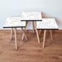HANAH HOME Set 3 stočića 3Shp255 White - slika 1