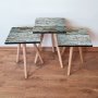 HANAH HOME Set 3 stočića 3Shp257 Green - slika 1