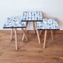 HANAH HOME Set 3 stočića 3Shp277 Navy Blue - slika 1