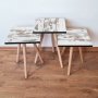 HANAH HOME Set 3 stočića 3Shp3 White - slika 1