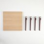HANAH HOME Sto za kafu Halicheron Wooden Burgundy - slika 4