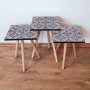 HANAH HOME Set 3 stočića 3Shp32 Navy Blue - slika 1