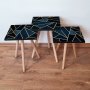 HANAH HOME Set 3 stočića 3Shp321 Navy Blue - slika 1