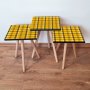 HANAH HOME Set 3 stočića 3Shp336 Mustard - slika 1